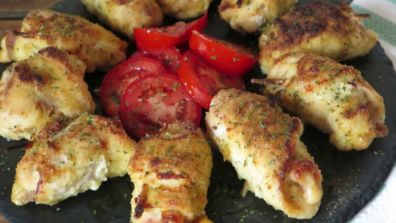 Deliciosos Rollitos de Pollo Rellenos de Jamón y Queso: Receta al Horno