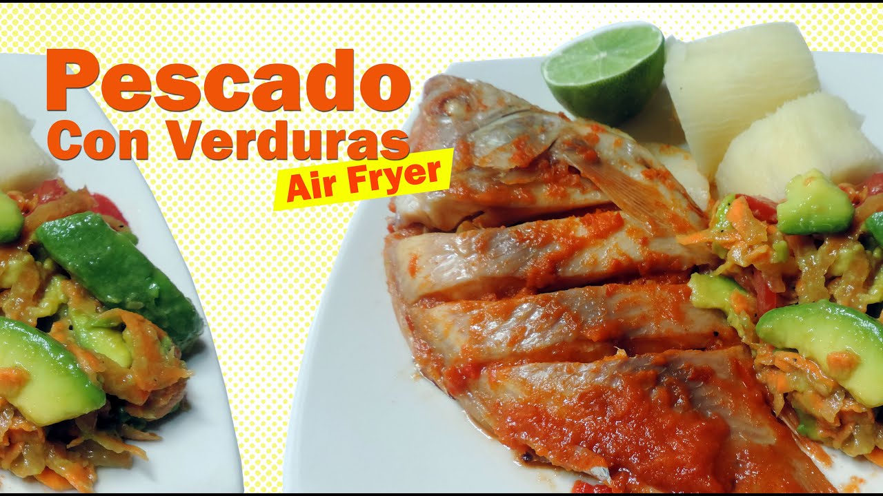 Saborea la fusión perfecta: pescado y verduras cocinados en freidora de aire