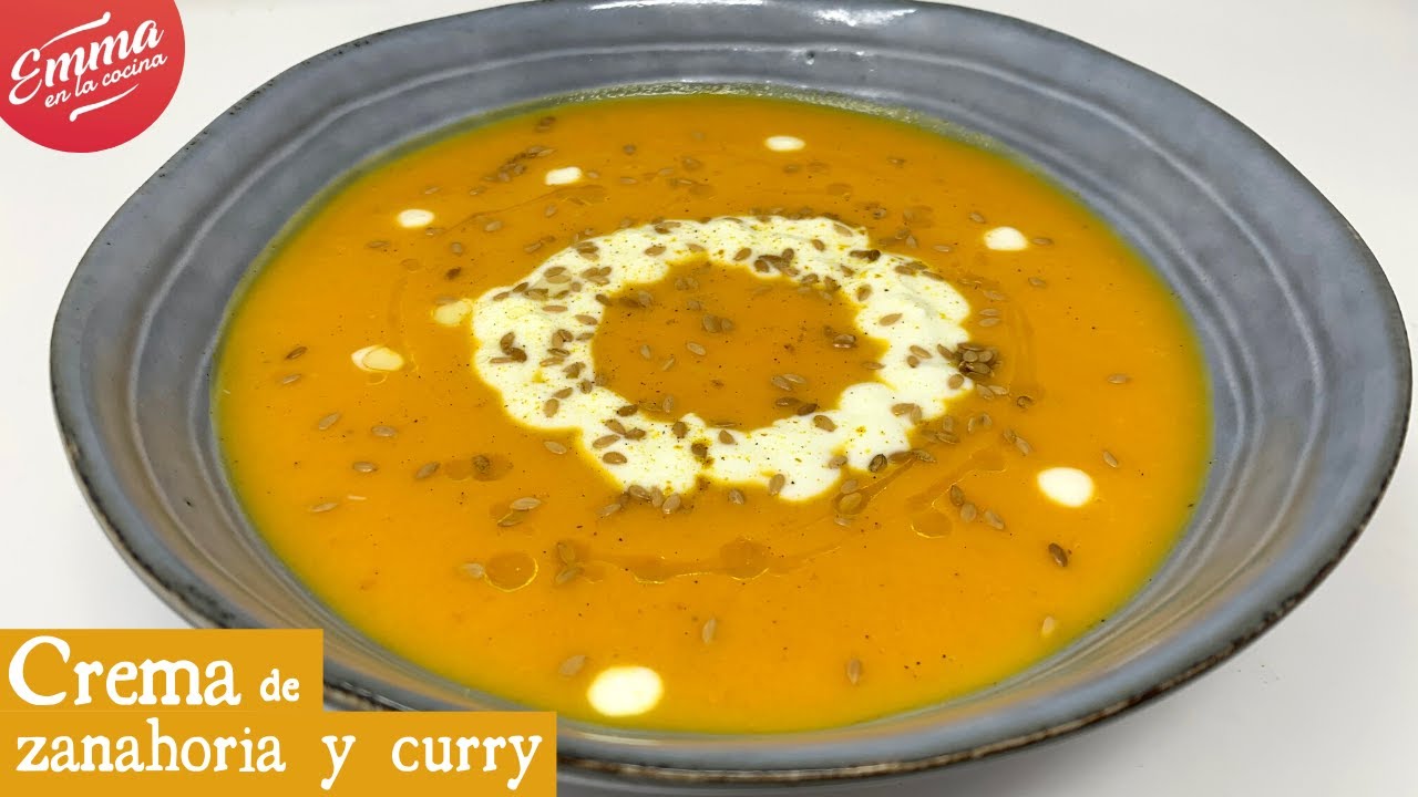 Descubre la deliciosa crema de zanahoria con curry y nata en solo 3 pasos