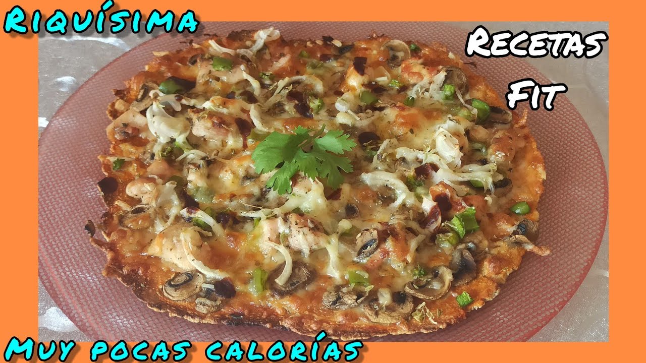 Pizza de pollo baja en calorías para disfrutar sin remordimientos