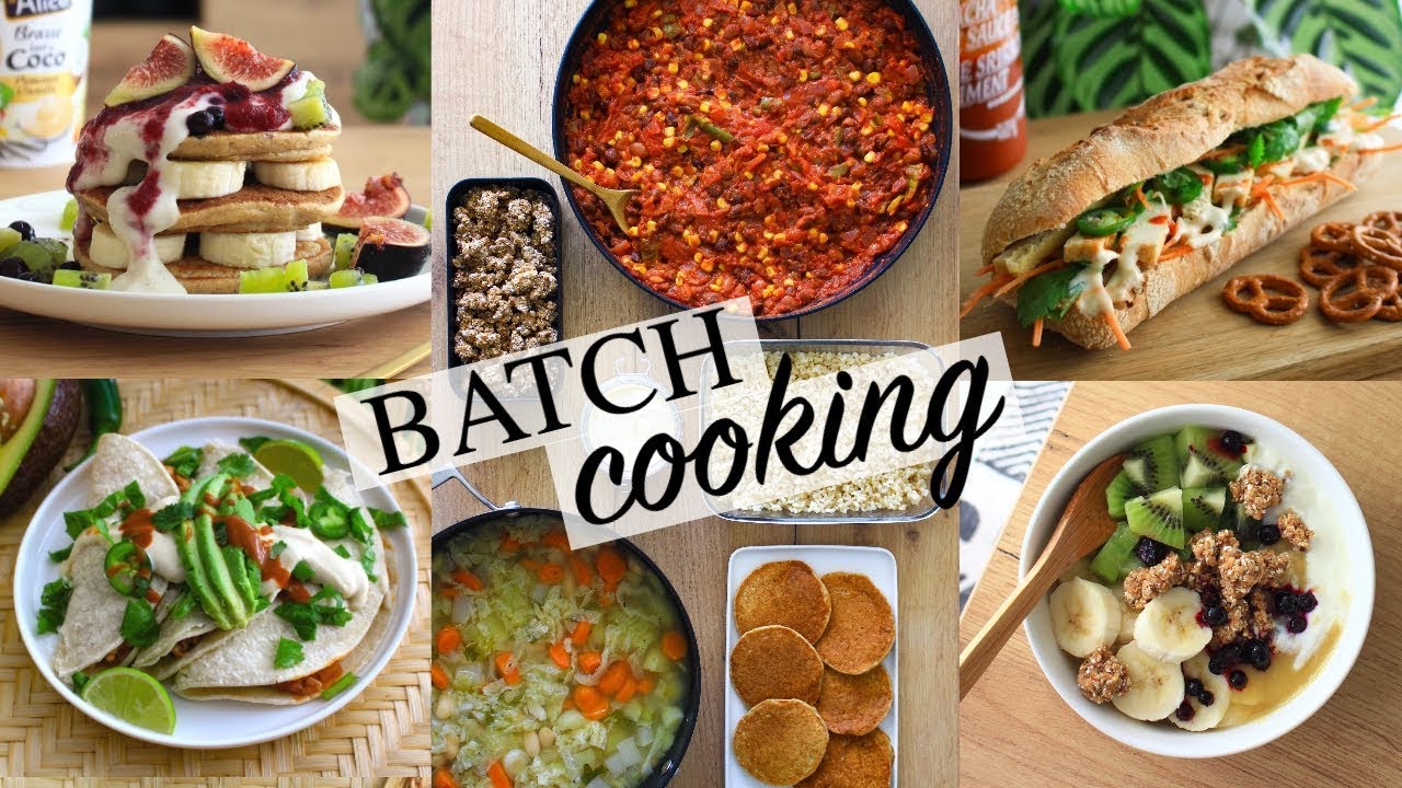 Prepara deliciosos platos vegetarianos en serie con el batch cooking