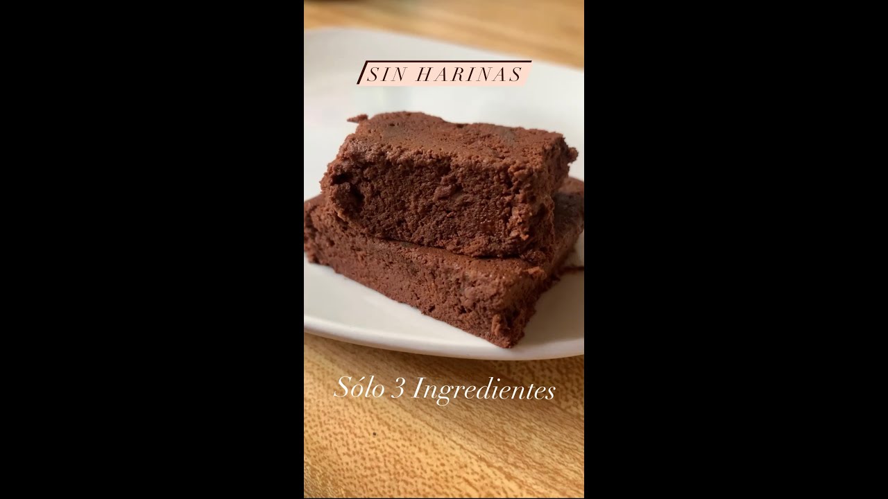 Brownie fácil y saludable con sólo 3 ingredientes