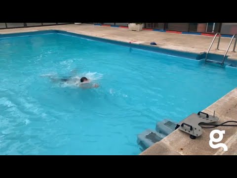Nada como un pro en tu propia piscina con la máquina de natación