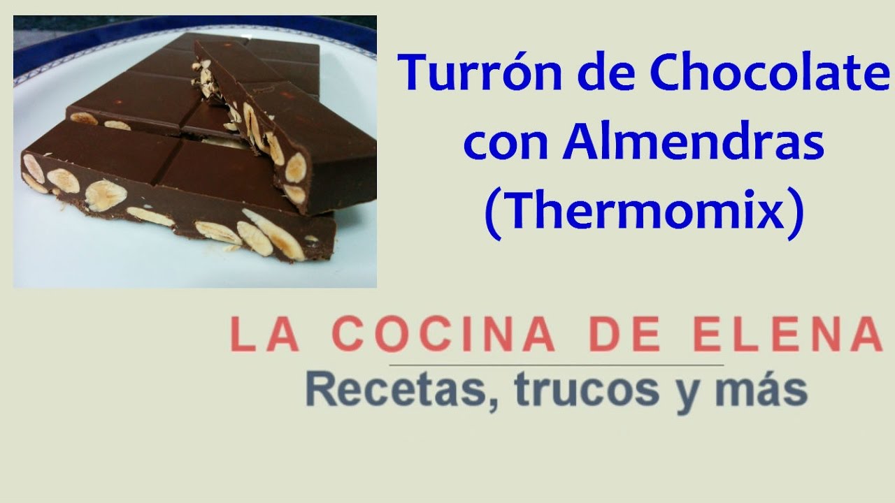 Deléitate con un exquisito turrón de chocolate y almendras hecho en Thermomix