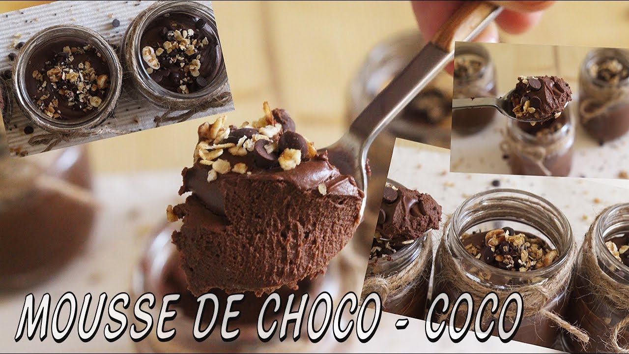 Deliciosa mousse de chocolate vegano con leche de coco: una opción saludable y tentadora.