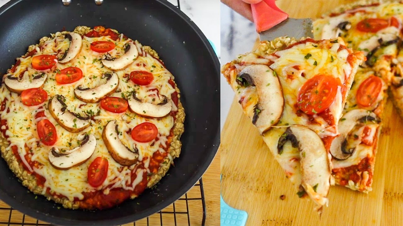 ¿Una pizza más saludable? Prueba la base de avena en vez de harina ¡Deliciosa!