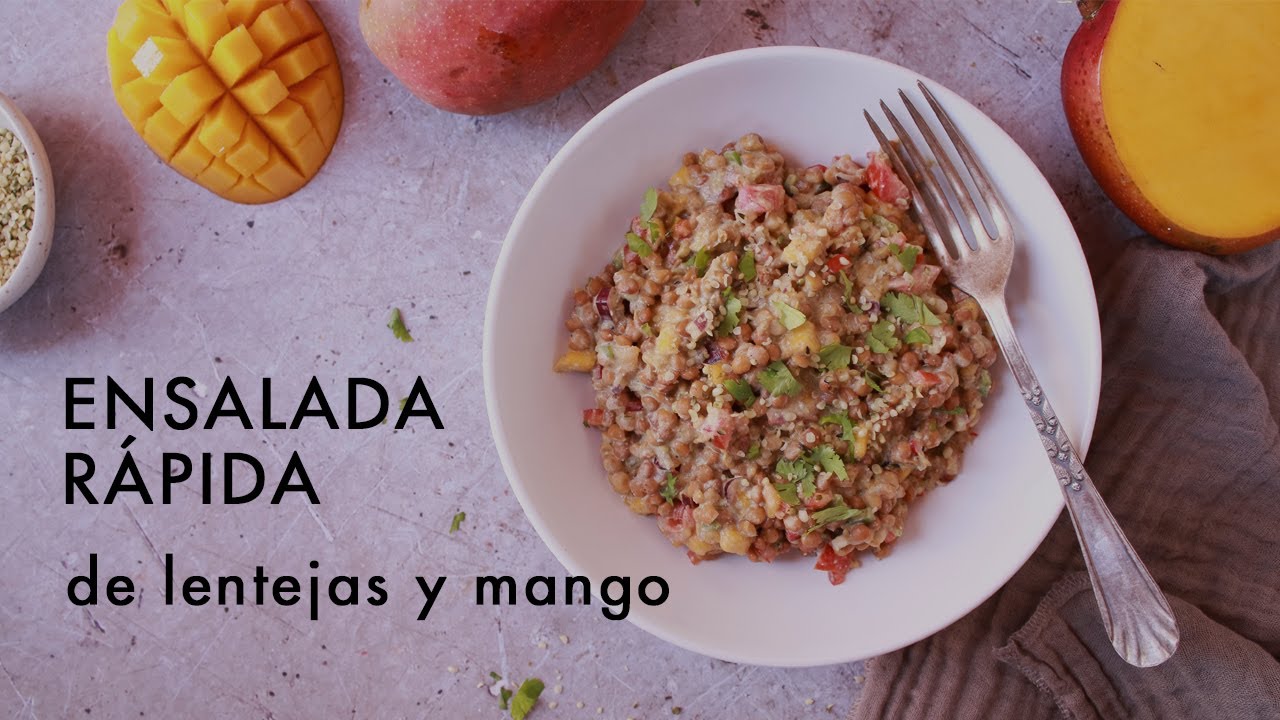 Descubre la exquisita ensalada de lentejas rojas y aguacate en solo 3 pasos