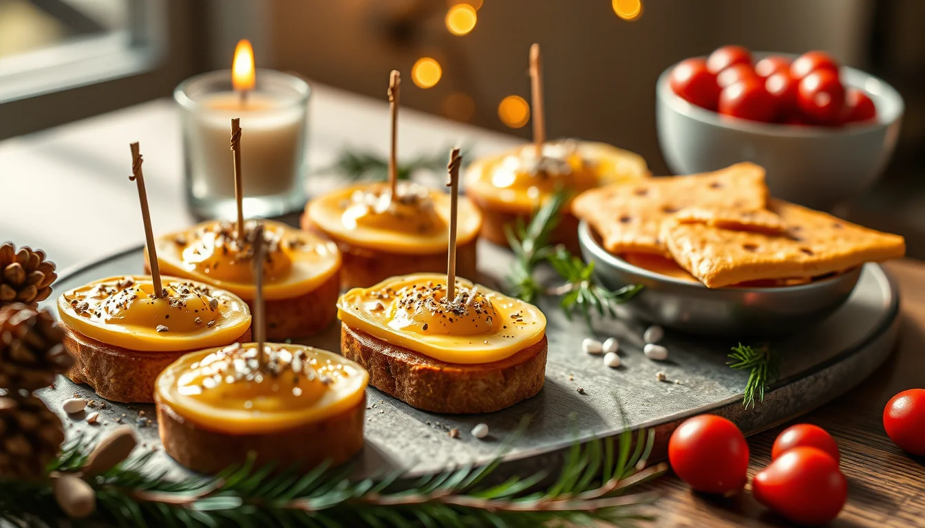 Canapés navideños para embarazadas: ideas deliciosas y seguras 10 Fotografía documental de canapés navideños para embarazadas: ideas deliciosas y seguras con enfoque profesional en salud, deporte y nutrición real
