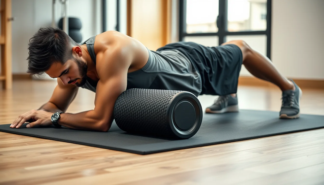 Fotografía de consigue un cuerpo tonificado y relajado con esta tabla de ejercicios de foam roller con equipamiento deportivo y técnica profesional