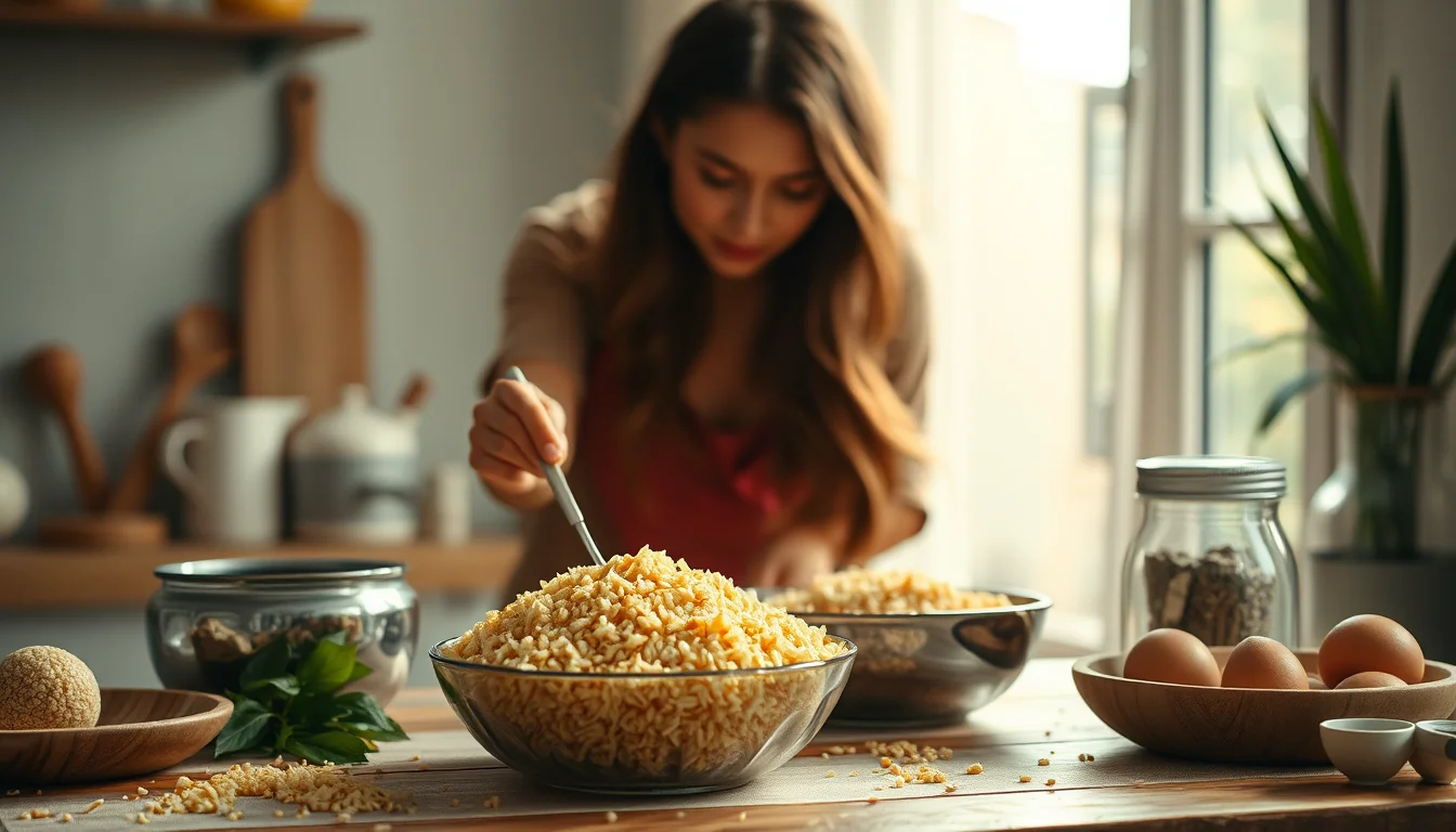Fotografía documental de ¿cuánto arroz cocido se obtiene de 50 gramos de arroz crudo? con enfoque profesional en salud, deporte y nutrición real