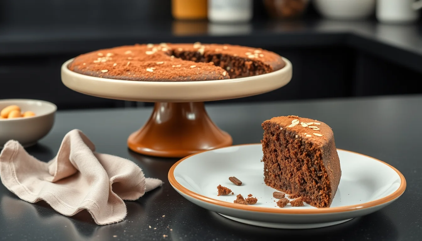 Fotografía de prepara un delicioso bizcocho de plátano y chocolate en el microondas en minutos con entrenamiento y nutrición deportiva profesional