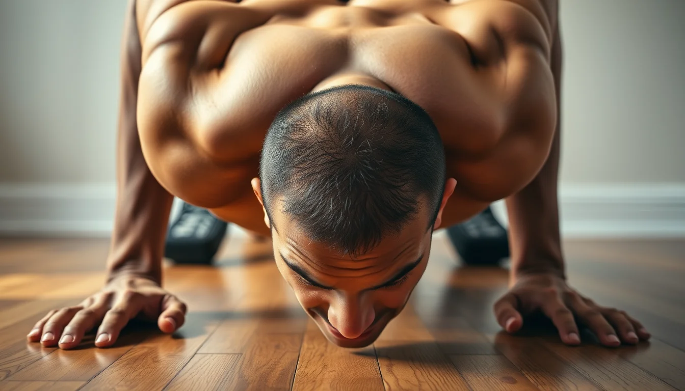 Rutina de ejercicio en casa: Fortalece tus brazos con flexiones entre bancos 7 Fotografía de rutina de ejercicio en casa: fortalece tus brazos con flexiones entre bancos con entrenamiento y nutrición deportiva profesional