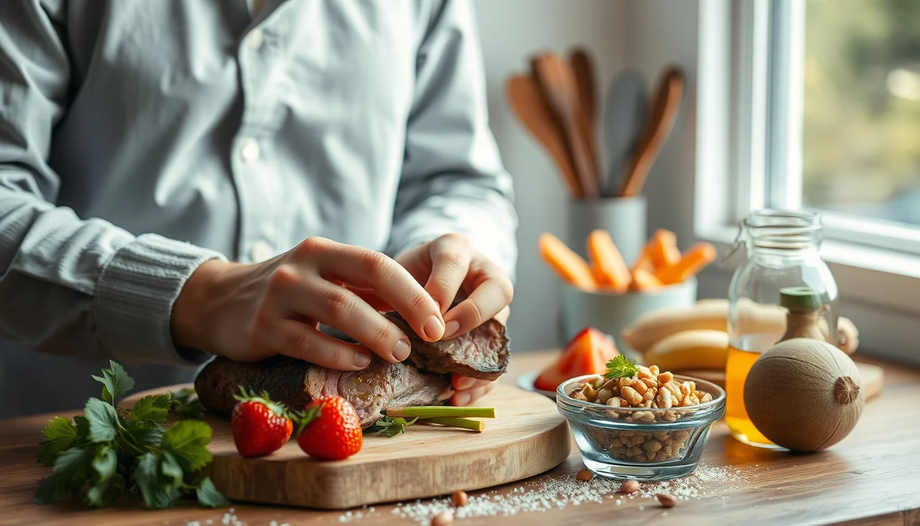 Fotografía documental de el truco para tener carnes despegadas de los huesos con enfoque profesional en salud, deporte y nutrición real