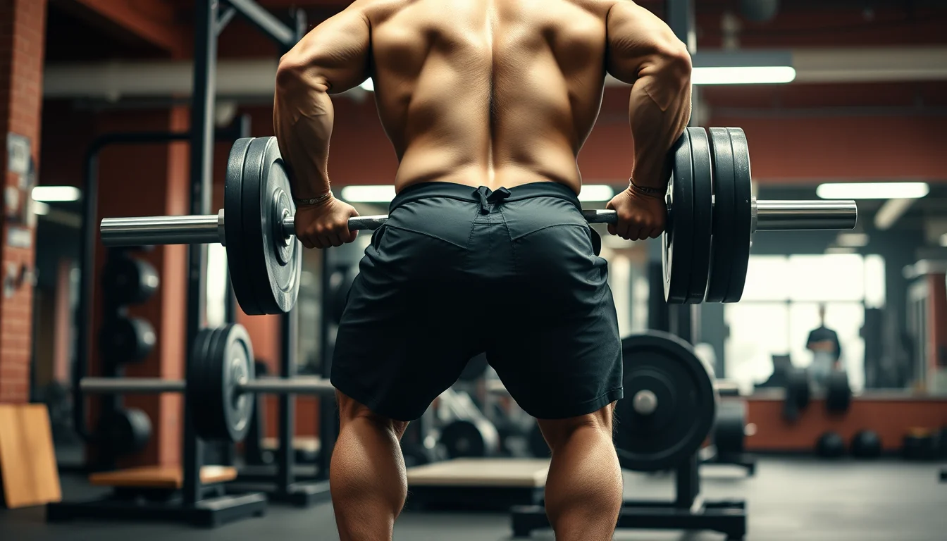 Fotografía de logra una espalda de acero con el entrenamiento de la barra recta con equipamiento deportivo y técnica profesional