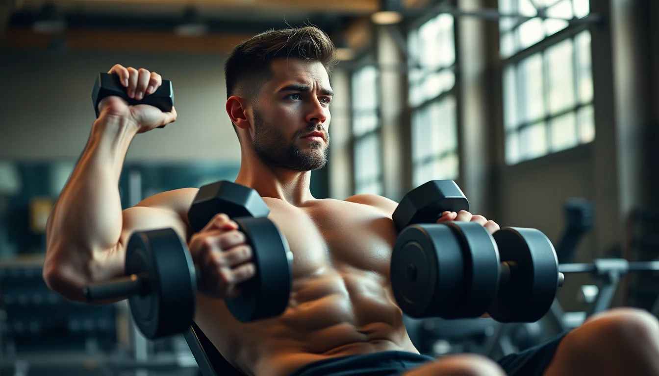 Fotografía de desafía a tus músculos con ejercicios para el pectoral superior en casa con equipamiento deportivo y técnica profesional