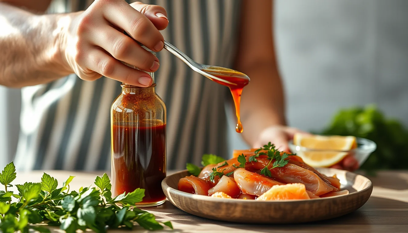 Fotografía documental de prueba la exquisita salsa para tu poke de salmón en 3 pasos con enfoque profesional en salud, deporte y nutrición real