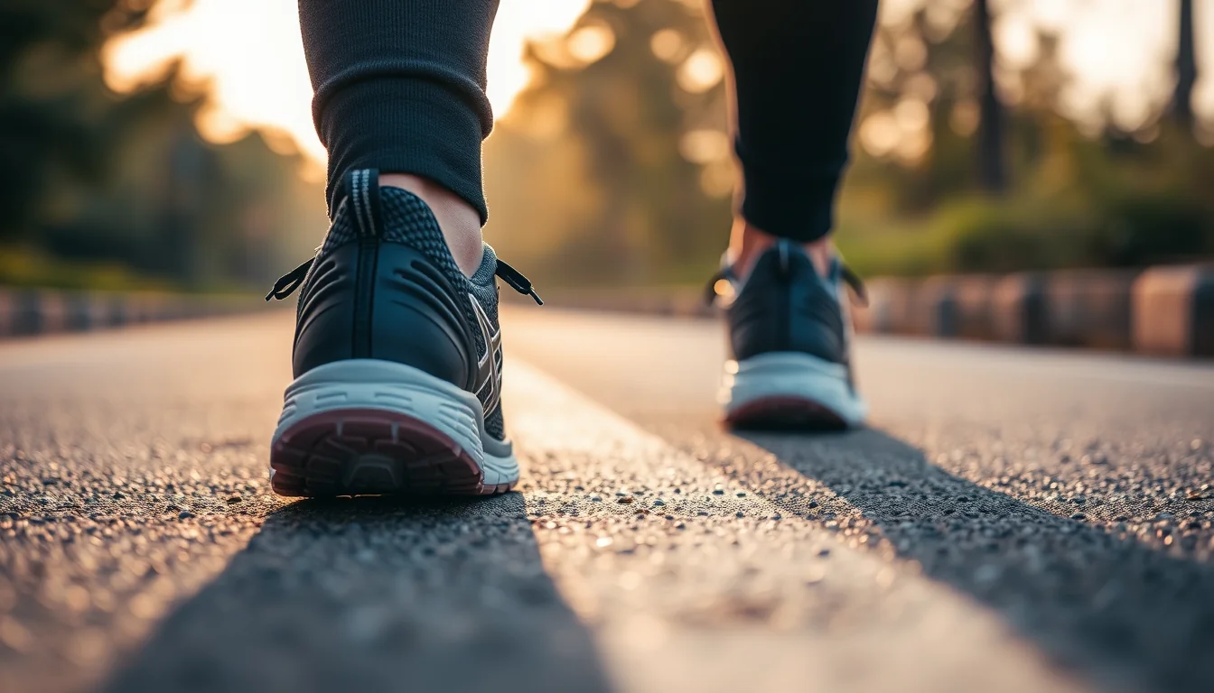 Fotografía de corre con comodidad: zapatillas running para hombre pesado con equipamiento deportivo y técnica profesional