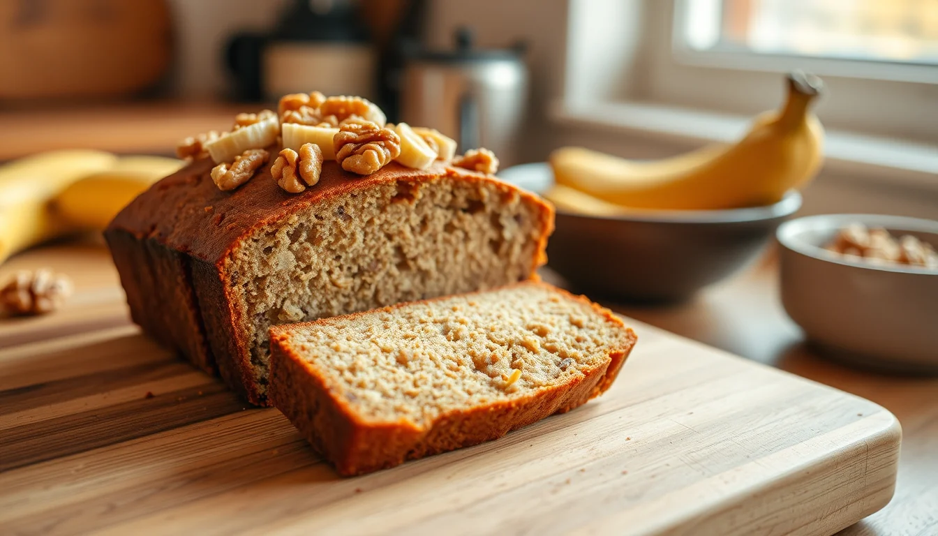 Delicioso y saludable Banana Bread de Avena en solo 3 pasos 11 Fotografía de delicioso y saludable banana bread de avena en solo 3 pasos con equipamiento deportivo y técnica profesional