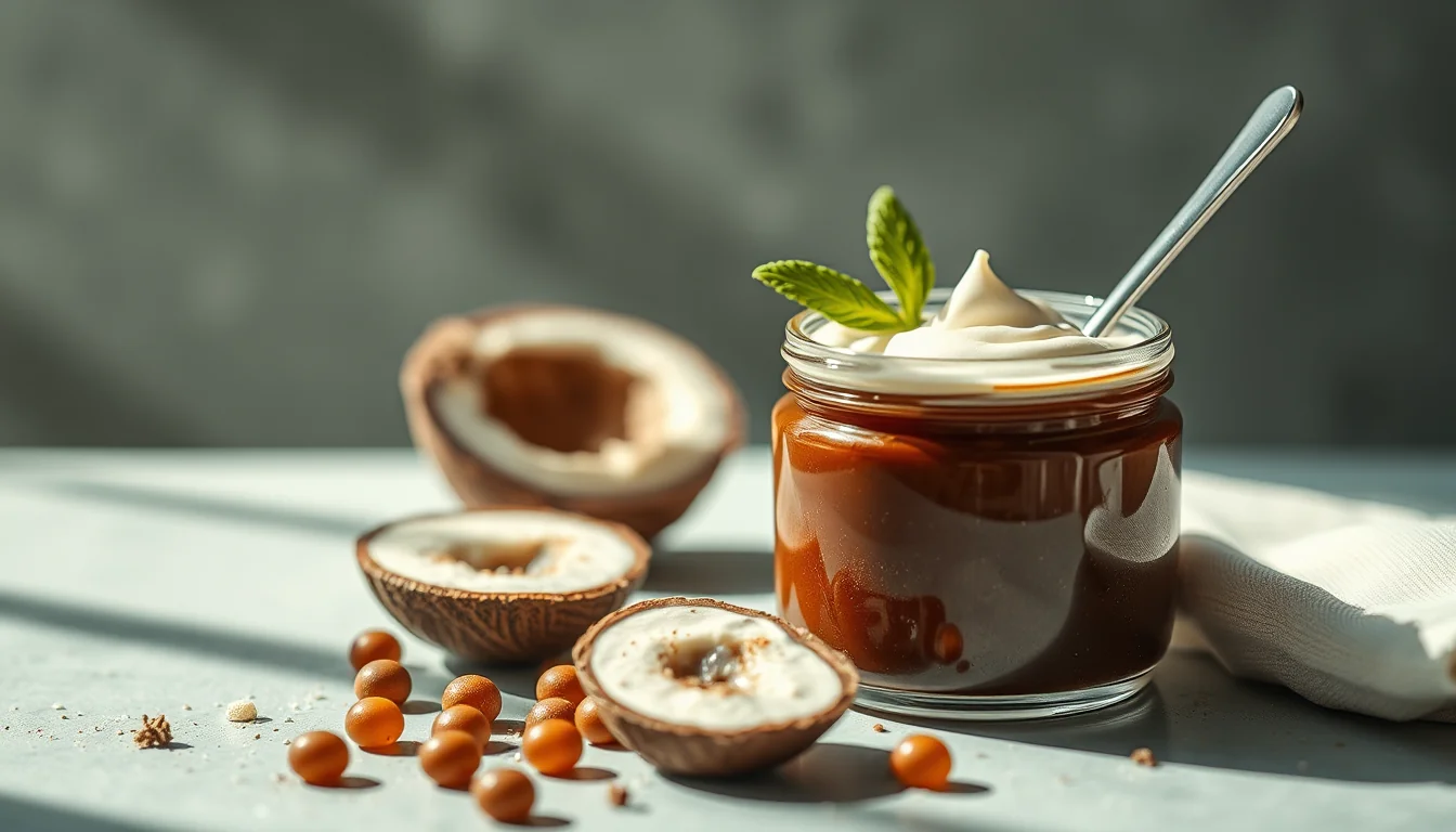 Fotografía documental de potencia tus entrenamientos con crema de cacahuete antes del ejercicio con enfoque profesional en salud, deporte y nutrición real