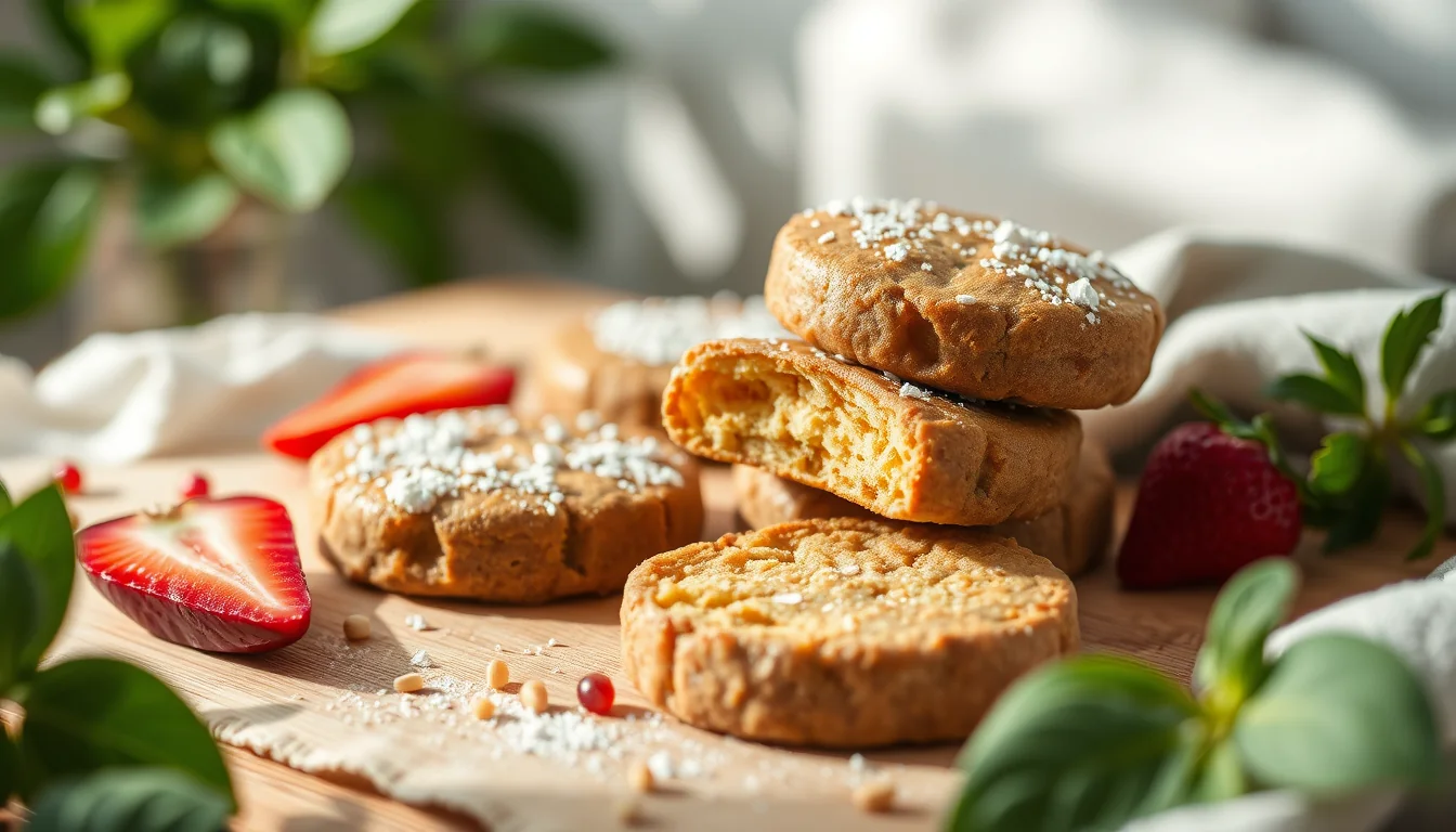 Fotografía documental de galletas saludables que reducen el colesterol con enfoque profesional en salud, deporte y nutrición real