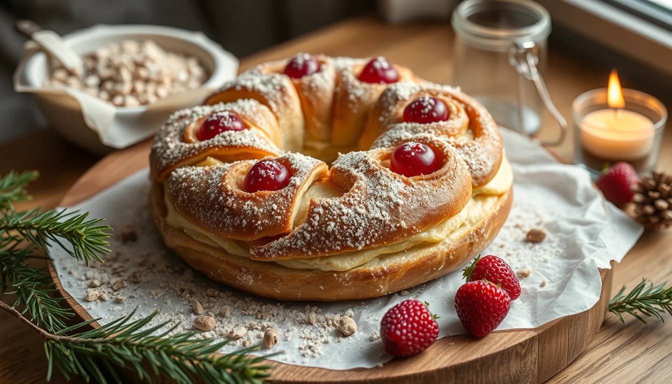 Fotografía documental de ¿te imaginas un roscón de reyes saludable con harina de avena? con enfoque profesional en salud, deporte y nutrición real