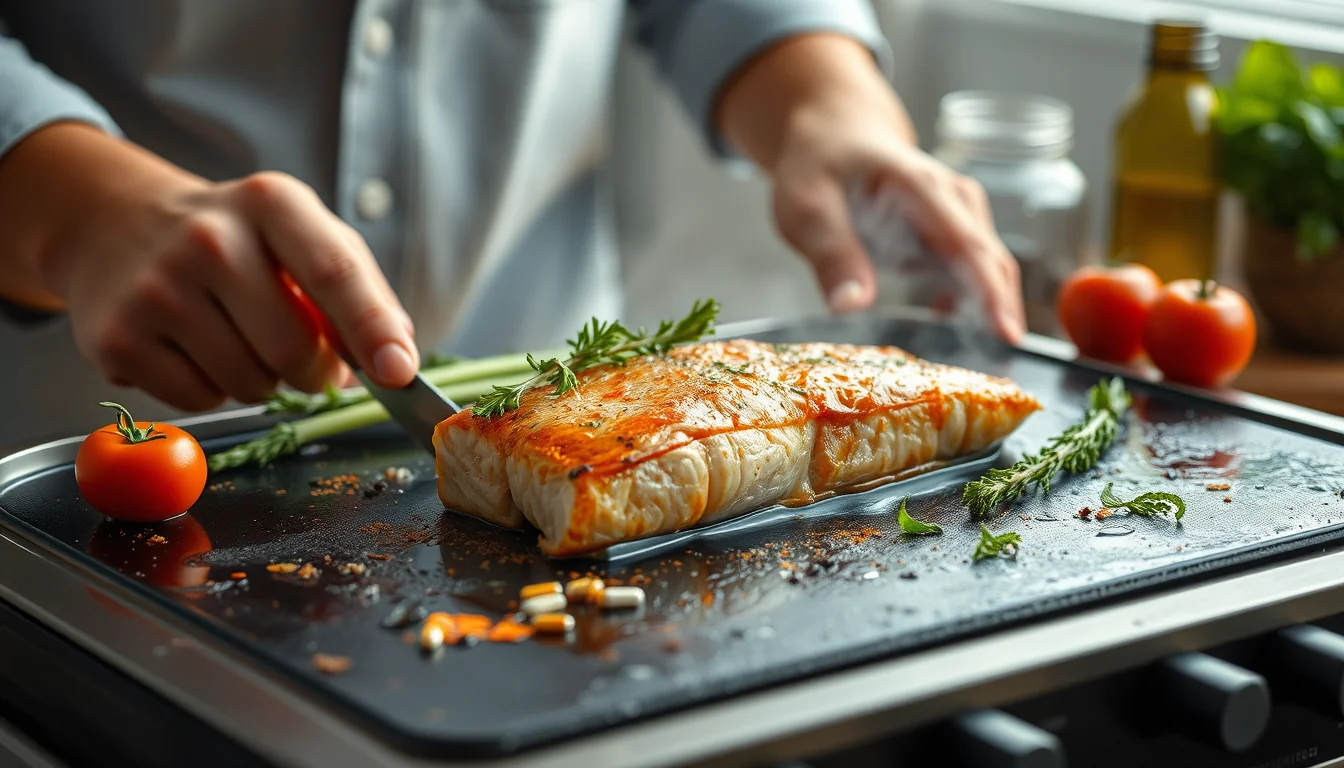 Fotografía documental de ¡prepara el mejor salmon ahumado a la plancha en casa! con enfoque profesional en salud, deporte y nutrición real