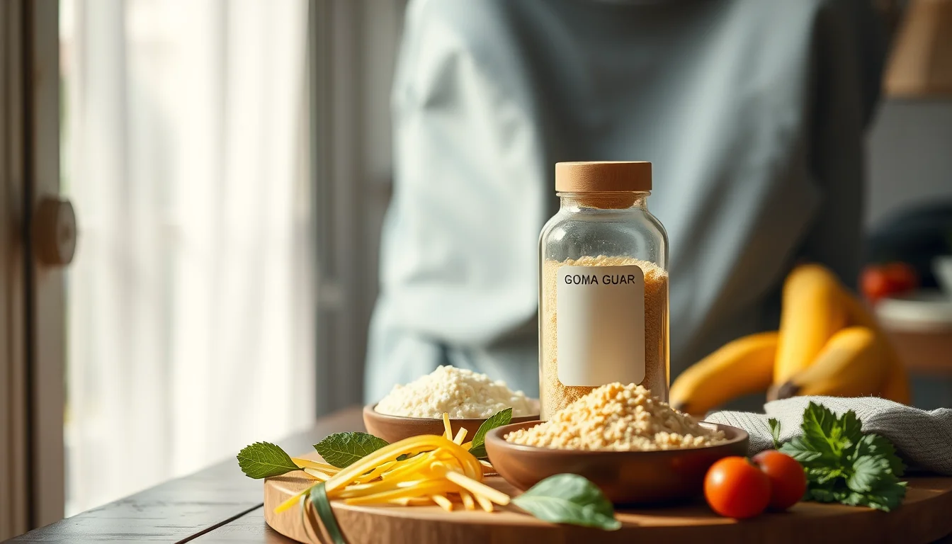 Fotografía documental de goma guar: ¿un aditivo para evitar ocaultar contraindicaciones? con enfoque profesional en salud, deporte y nutrición real