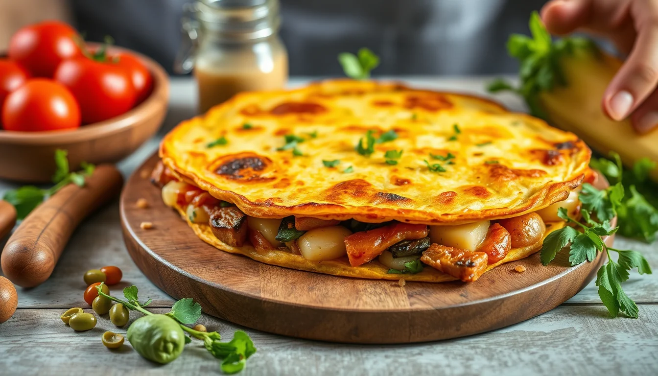 Fotografía documental de 5 deliciosos complementos para tu tortilla de patatas con enfoque profesional en salud, deporte y nutrición real